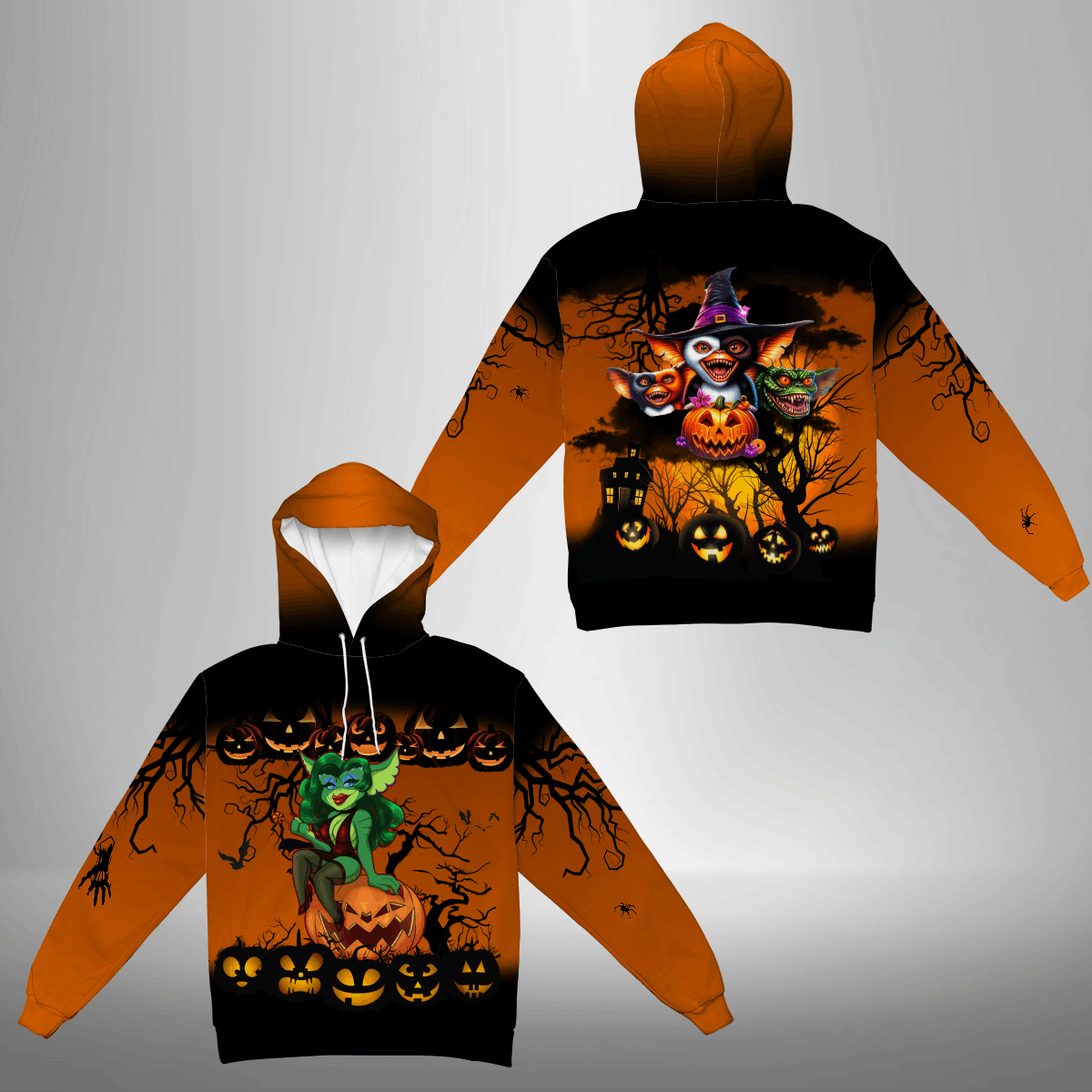 Halloween Monsters All-over Print Hoodie (Midweight)