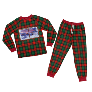 Winter Type-A All-over Print Kid Raglan Pajamas Set