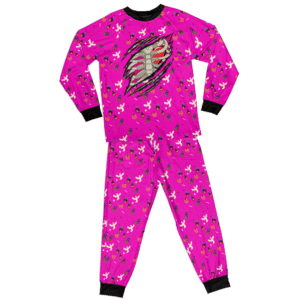 Skeleton Pink All-over Print Kid Raglan Pajamas Set