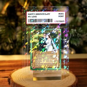 Fariz and Matt Anniversary Custom Shape Hologram Plaque