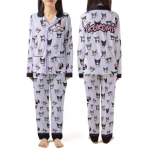 Kuromi Adult Satin PJs with Double Pockets