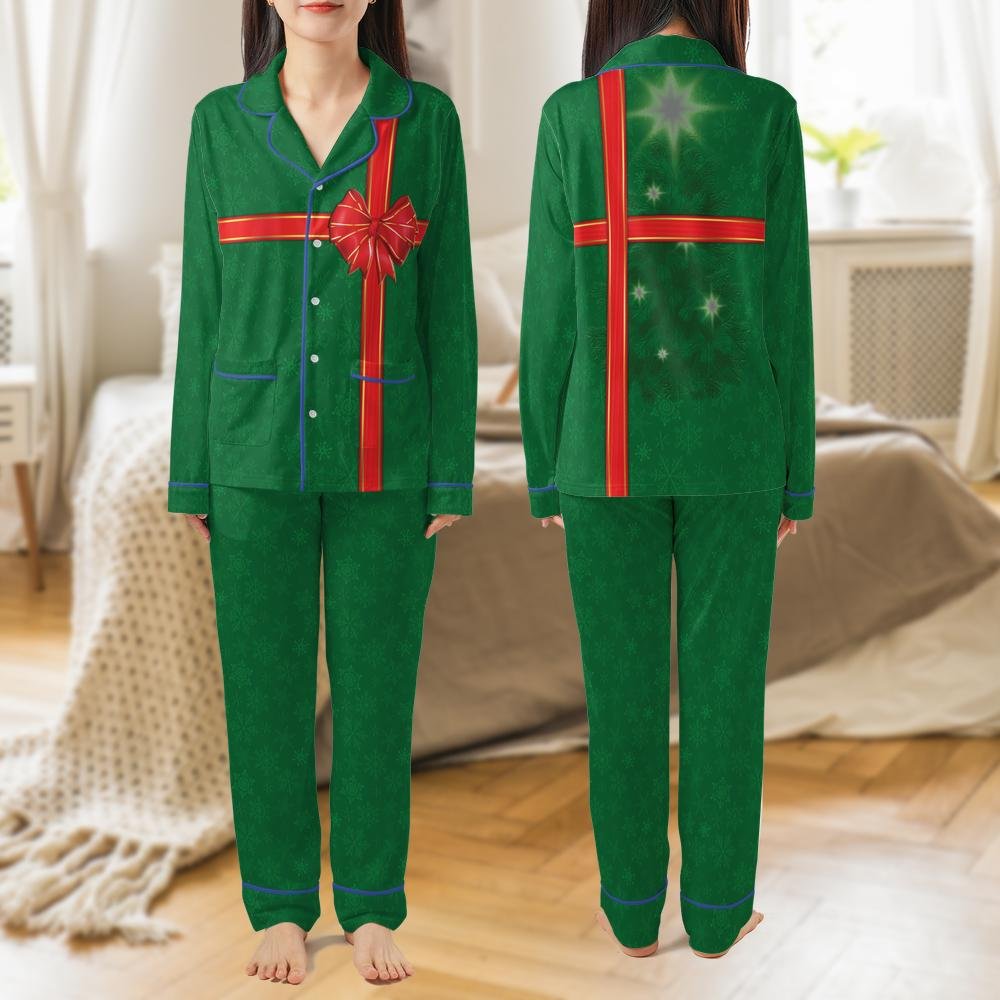 Gift for YOU! Blue Piping Pajamas Set with Double Pockets